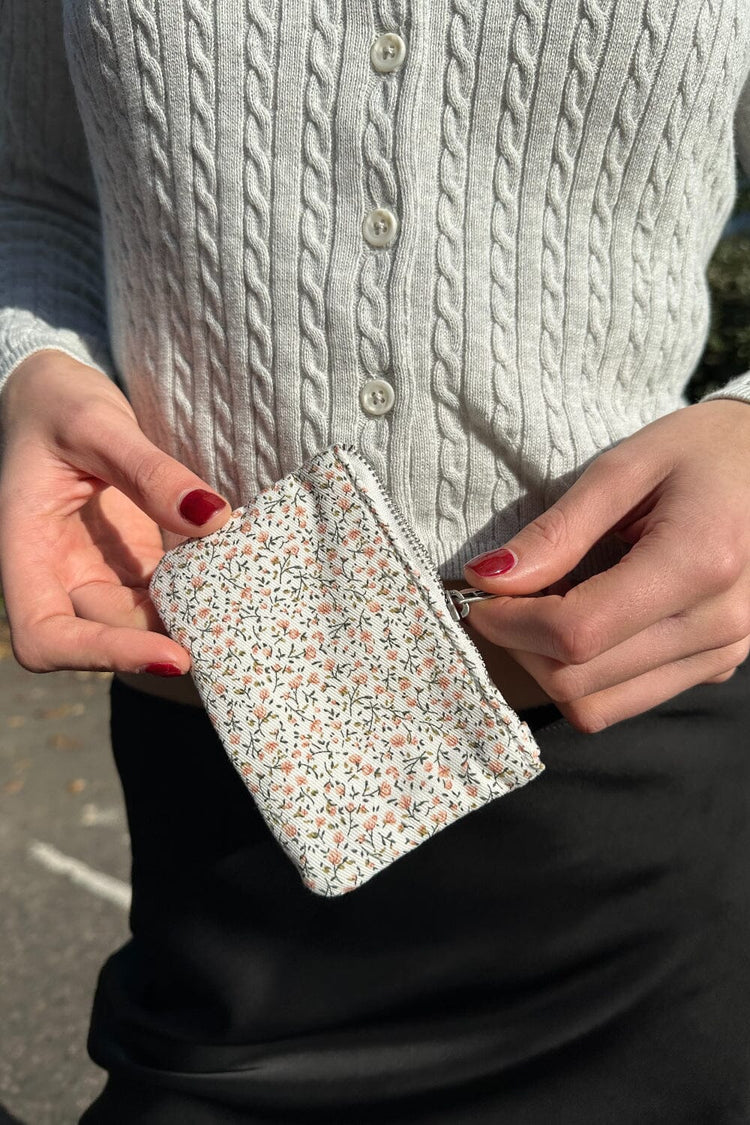 Floral Coin Purse | Ivory