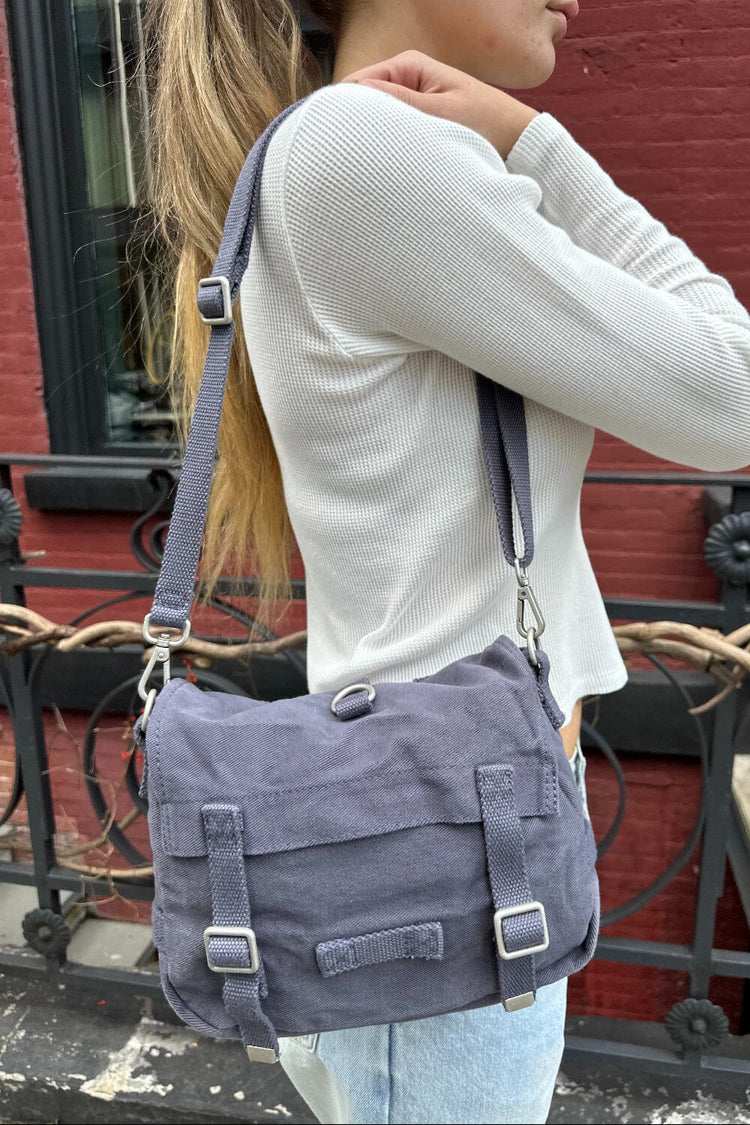 Mini Messenger Bag | Faded Navy Blue