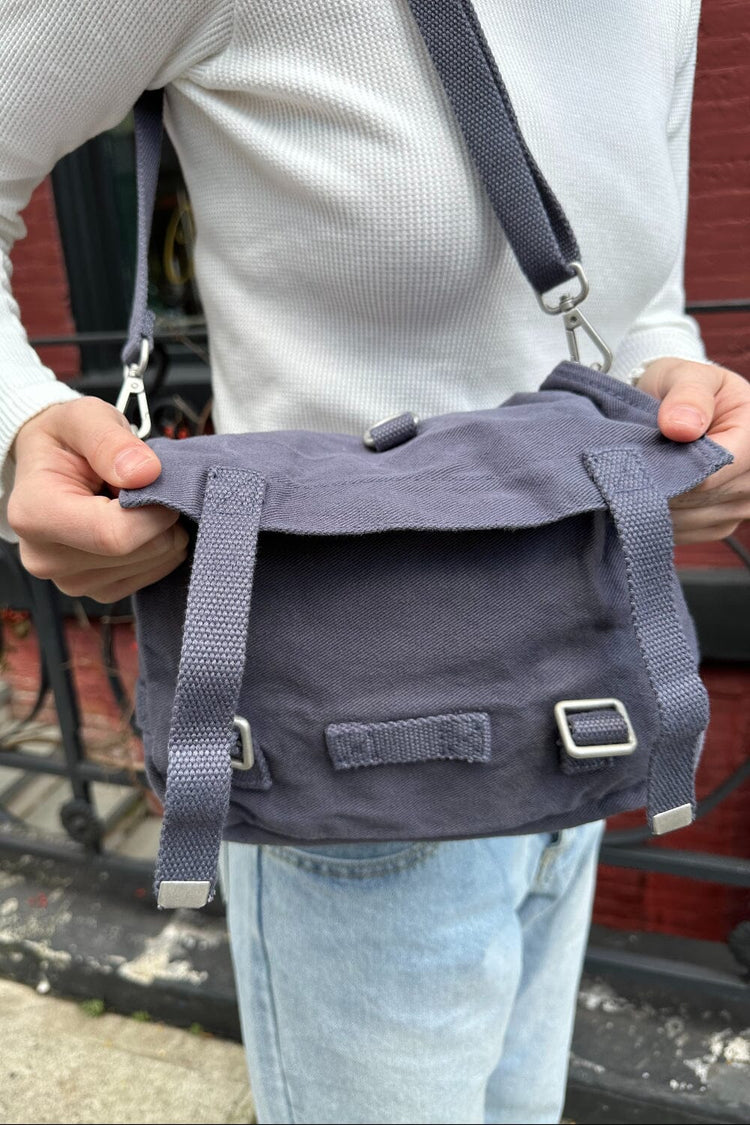 Mini Messenger Bag | Faded Navy Blue