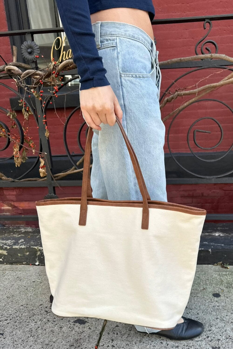 Canvas Shoulder Bag | Ivory