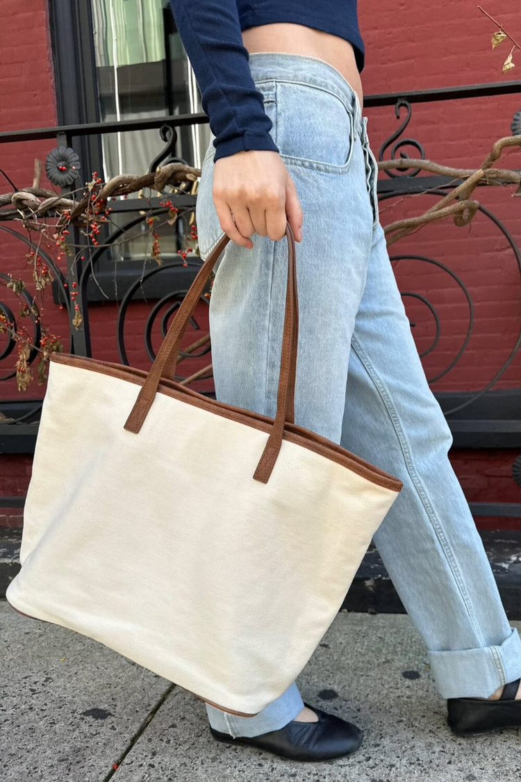 Canvas Shoulder Bag | Ivory