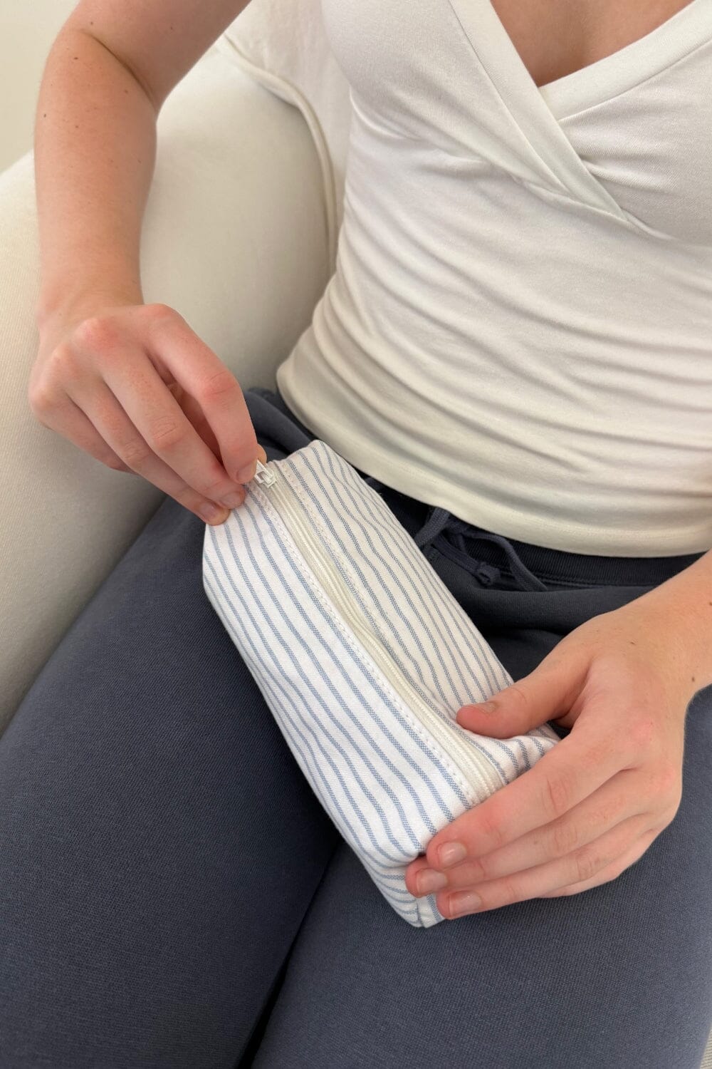 Light Blue With White Stripes