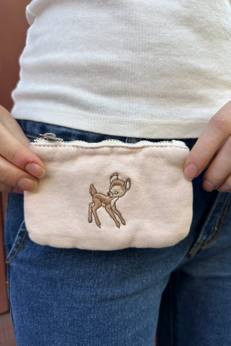 Deer Coin Purse | Pastel Pink