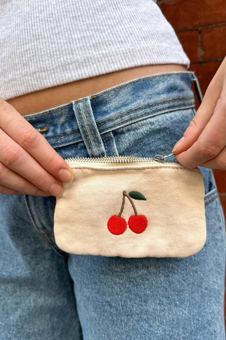 Cherry Coin Purse | Ivory