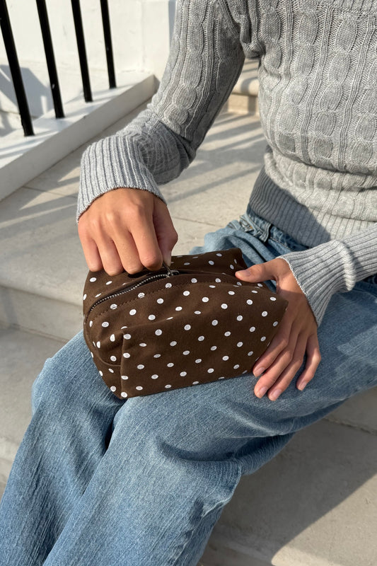 Brown With White Polka Dots