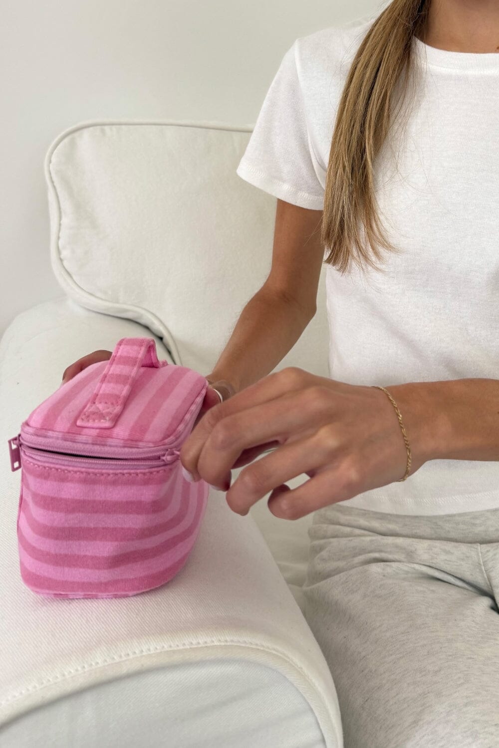 Bubblegum Pink and Pink Stripes