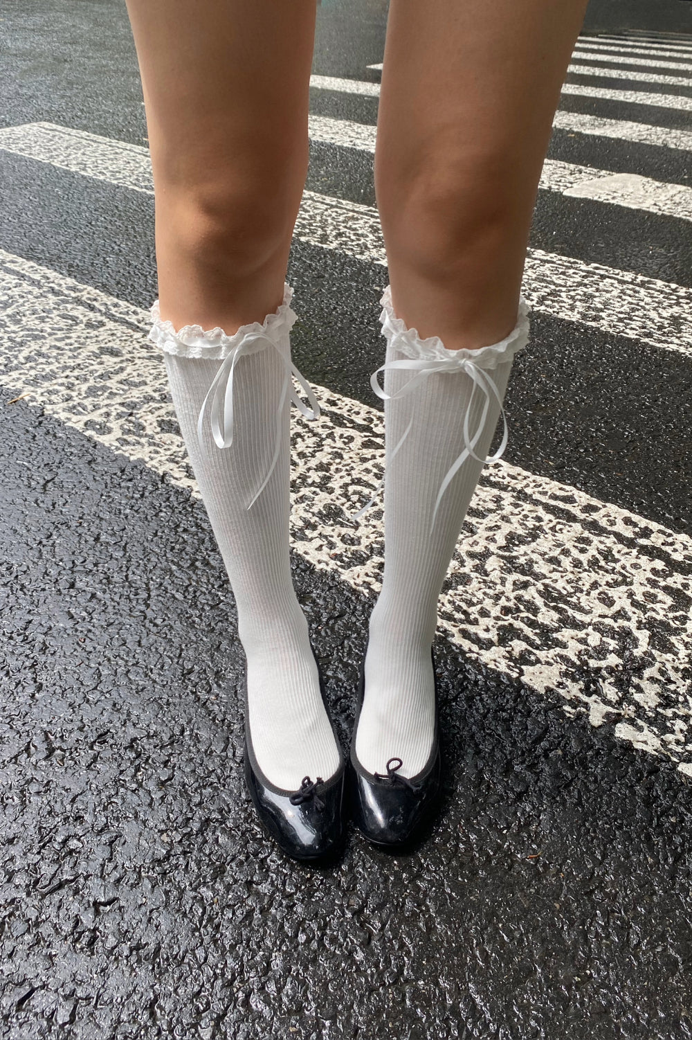 Long Bow Socks | White