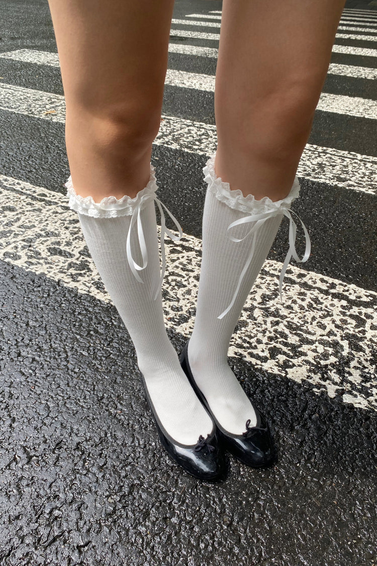 Long Bow Socks | White