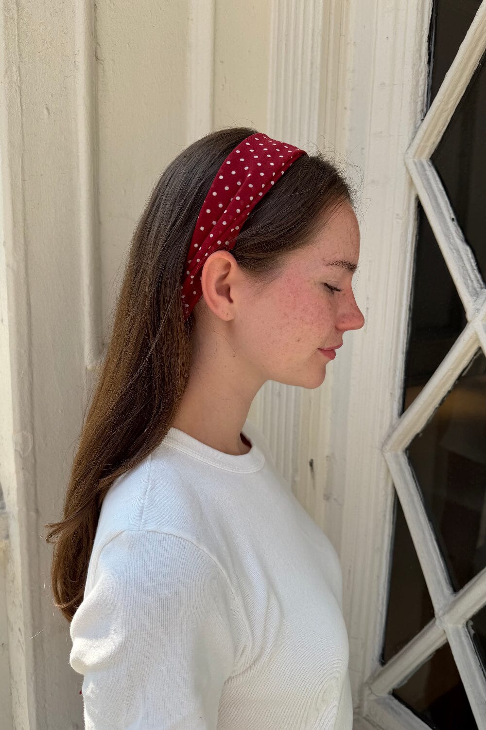 Polka Dot Scarf | Red with White Polka Dots