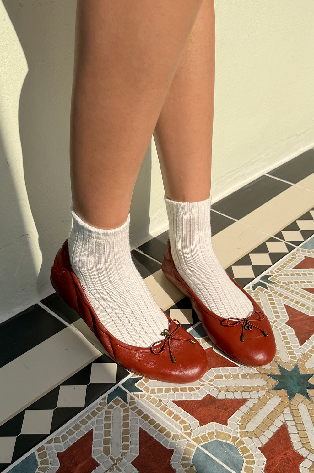 Ribbed Socks | White