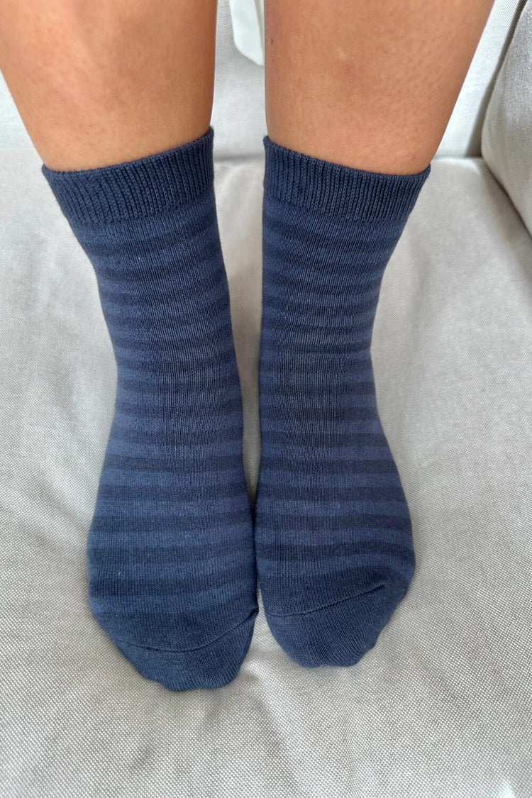 Striped Socks | Navy