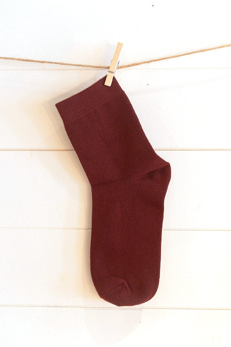 Basic Socks | Burgundy