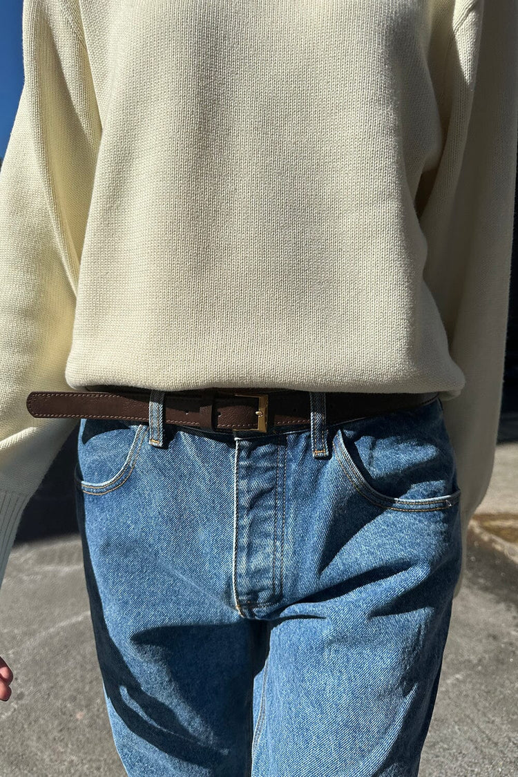 Faux Leather Belt | Dark Brown