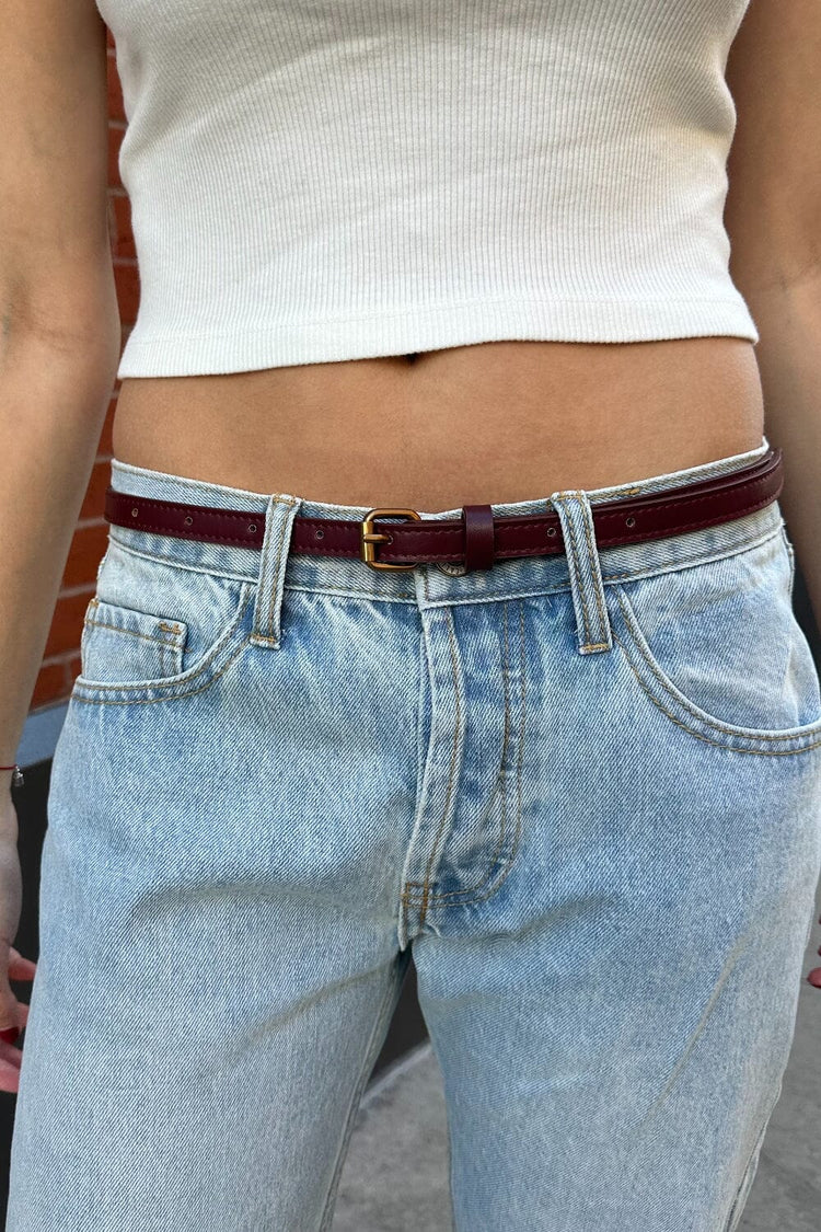 Thin Belt | Burgundy