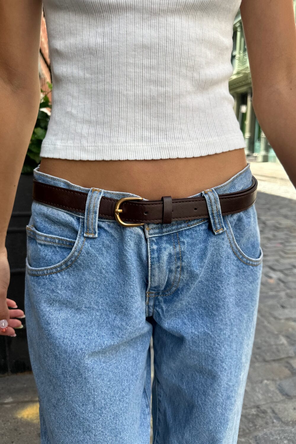 Faux Leather Buckle Belt – Brandy Melville Europe