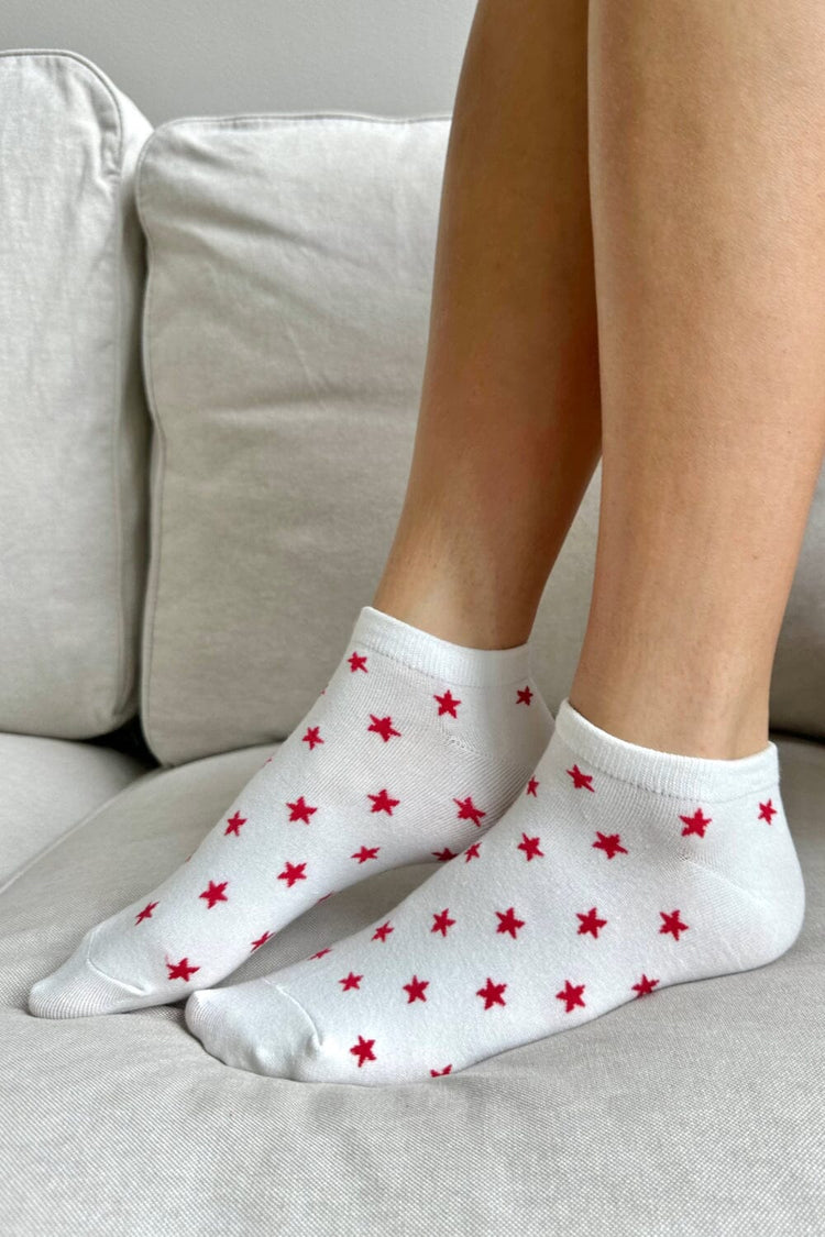 Star Socks | White