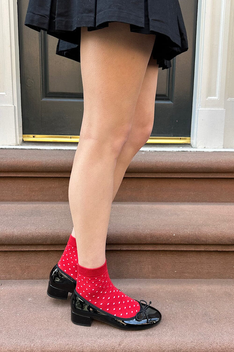 Polka Dots Socks | Red With White Polka Dots