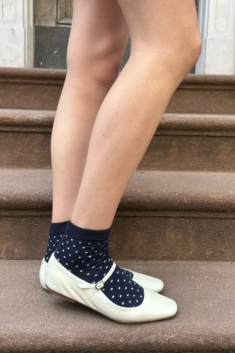 Polka Dots Socks | Navy White Polka Dots