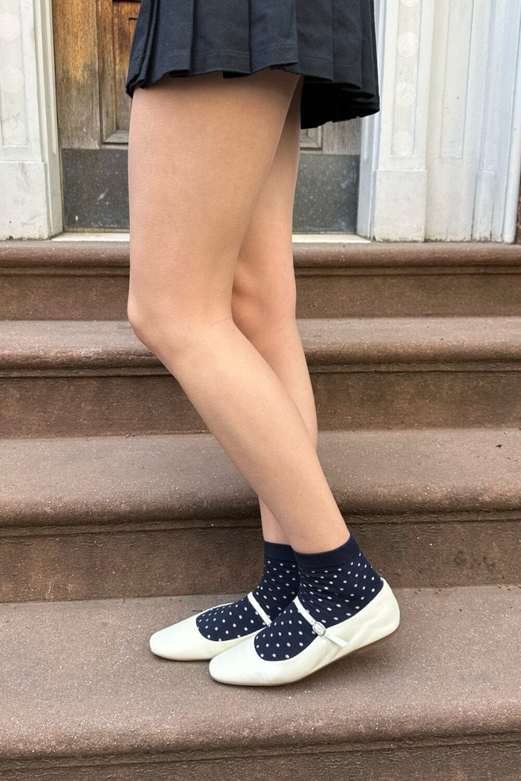Polka Dots Socks | Navy White Polka Dots
