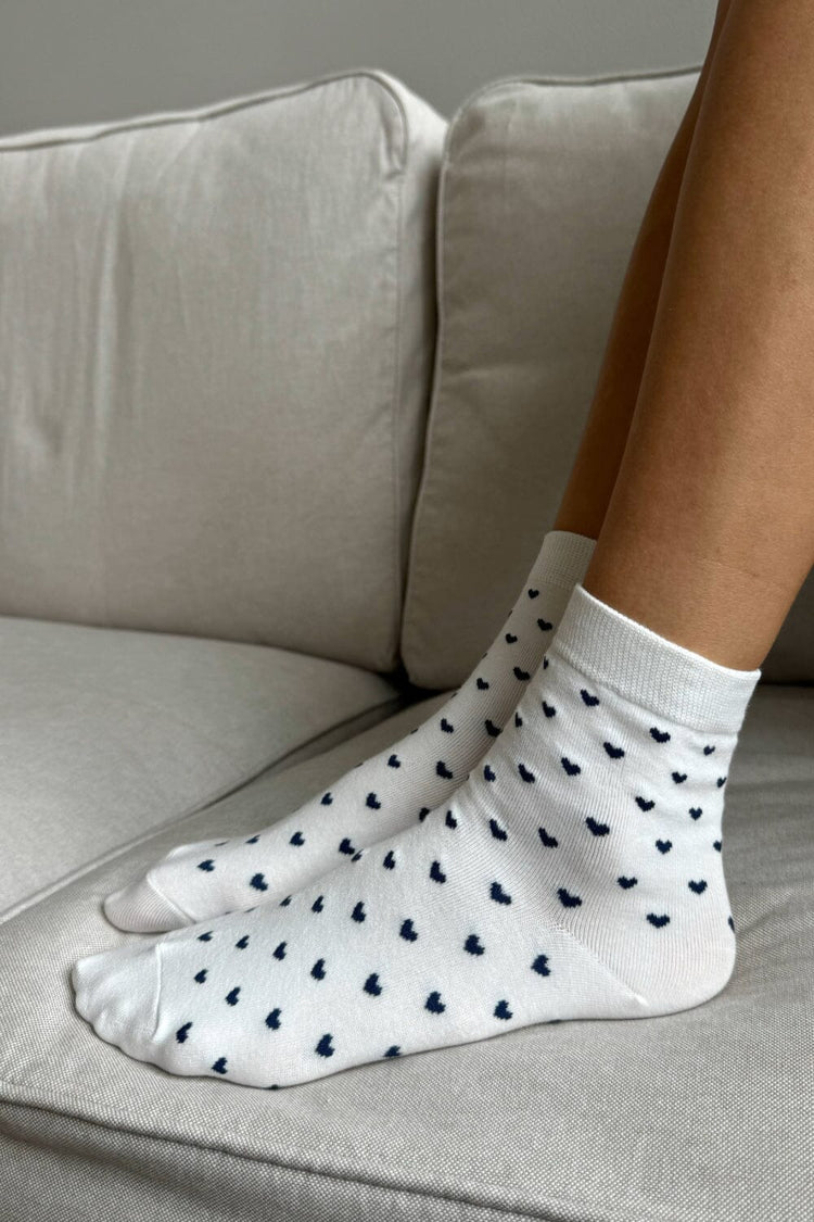 Heart Socks | White