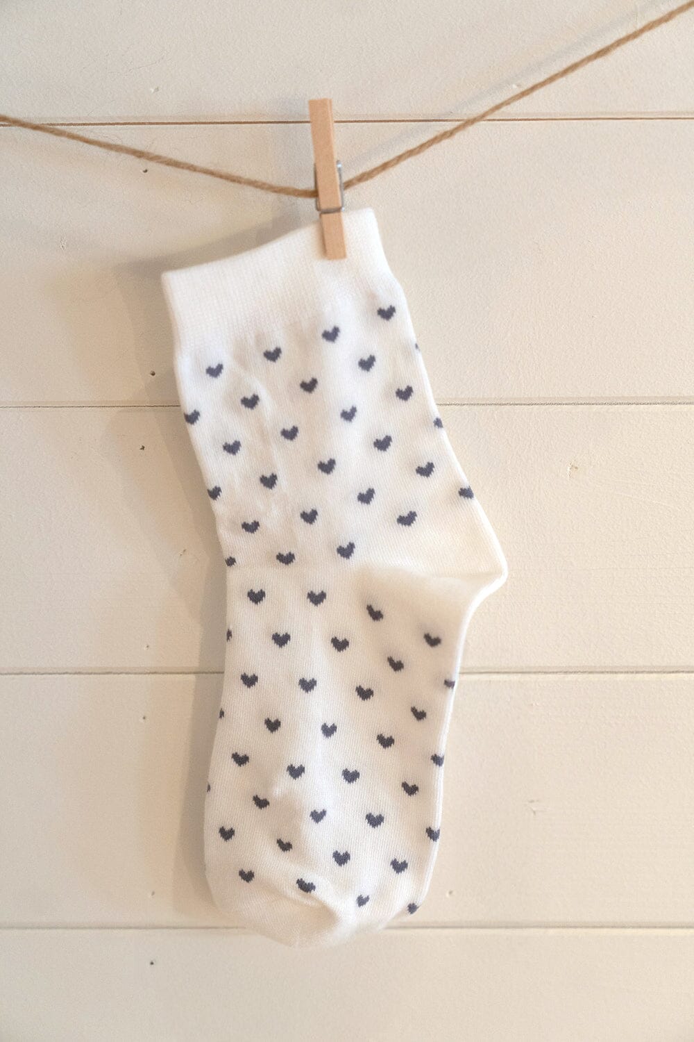 White With Indigo Hearts