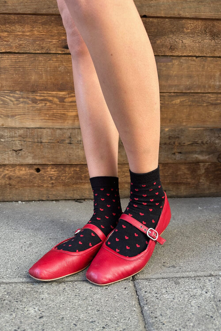 Hearts Socks | Black Red Hearts