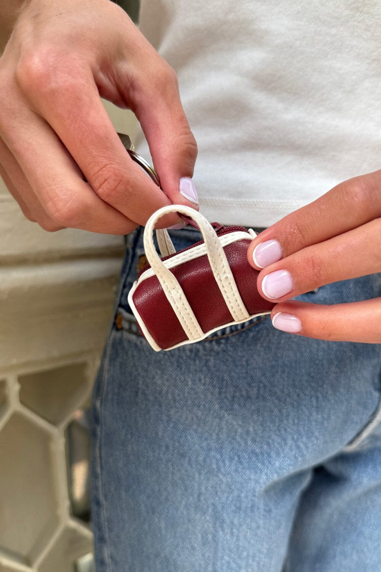 Mini Bag Keychain | Burgundy