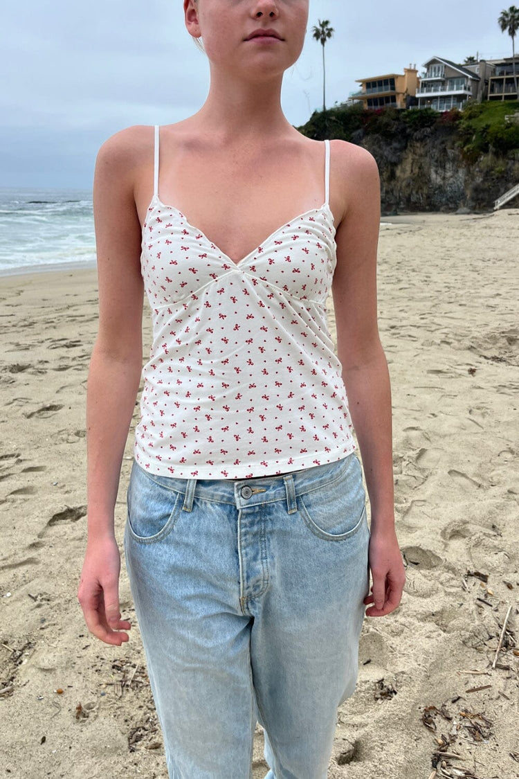 Amara Bows Heart Tank | Red Bows and Heart 