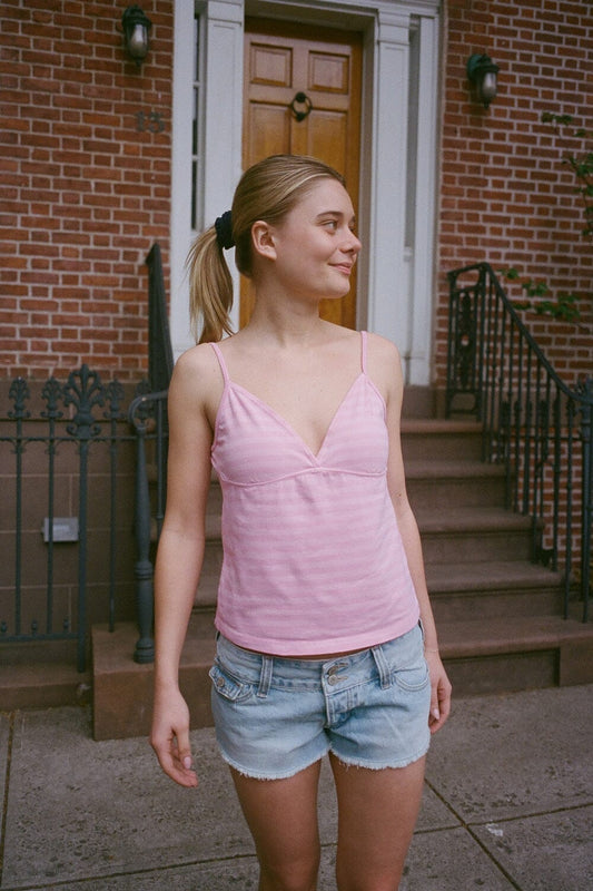 Bubblegum Pink and Pink Stripes / XS/S