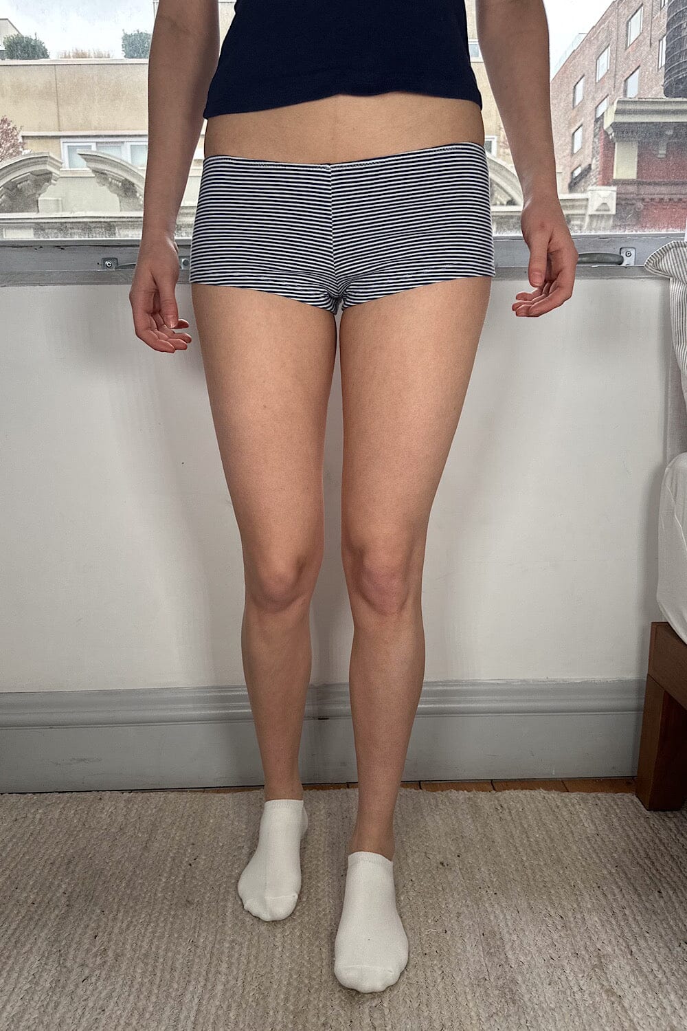 Navy Blue With White Stripes / XS/S