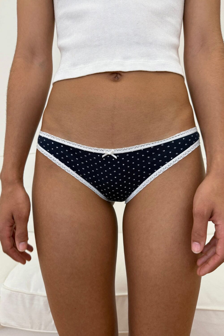 Polka Dot Underwear | Navy Blue With White Polka Dots / XS/S