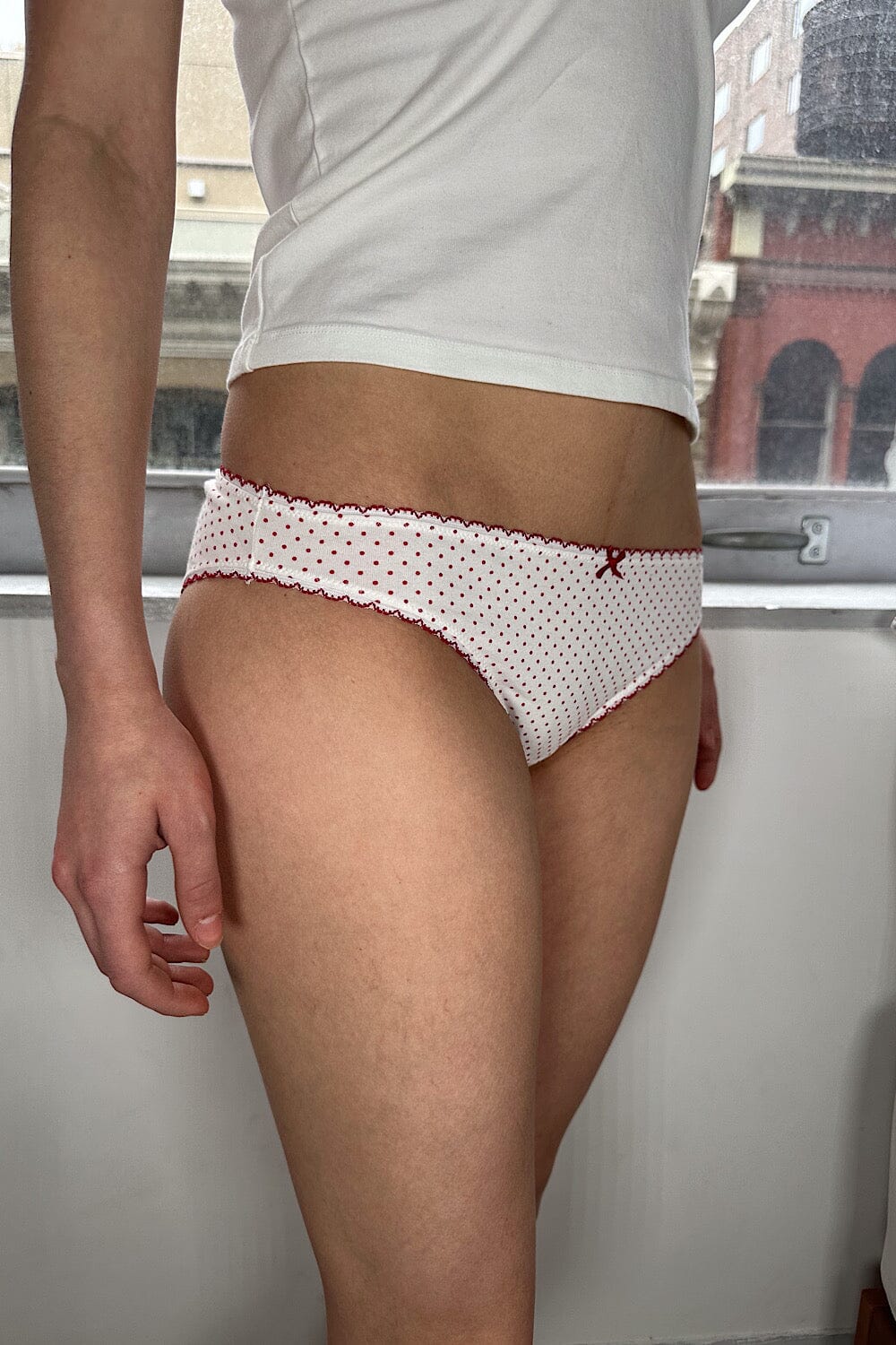 White and Red Polka Dots