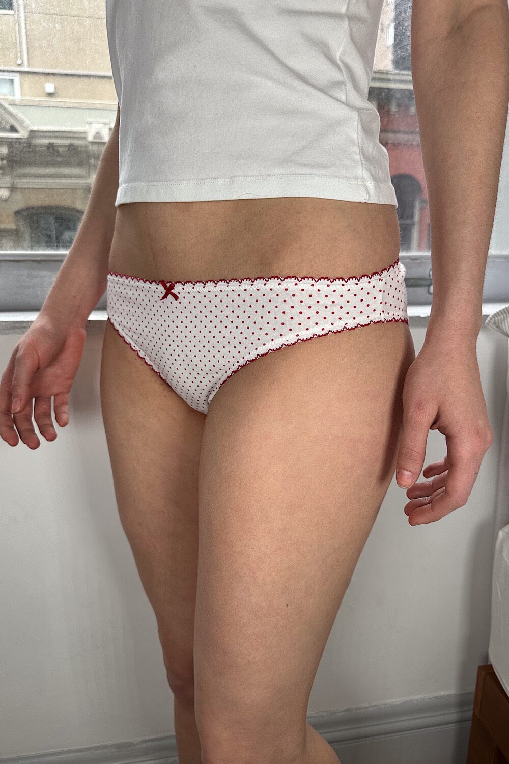 White and Red Polka Dots