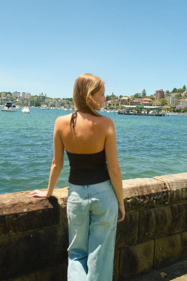 Cleo Halter Top | Mocha / XS/S