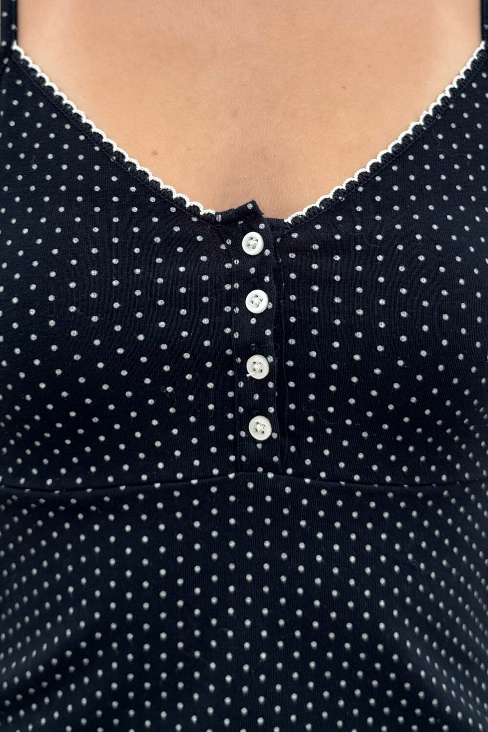 Navy White Polka Dots / XS/S