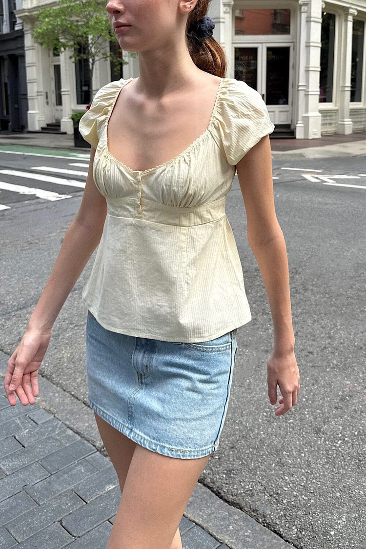 Blair Top | Pastel Yellow / XS/S