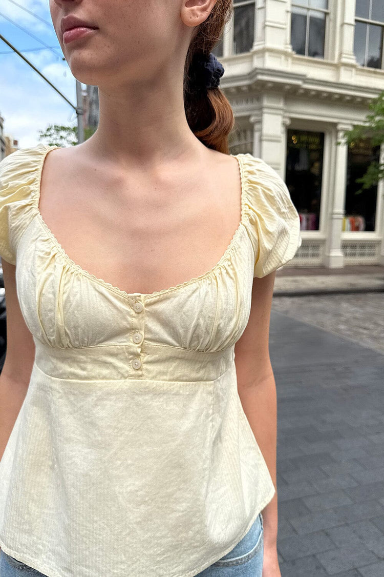 Blair Top | Pastel Yellow / XS/S