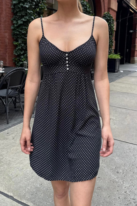 Navy White Polka Dots
