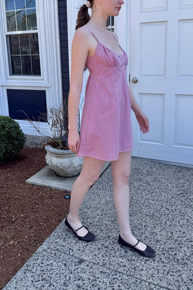 Arianna Plaid Dress | Red Gingham