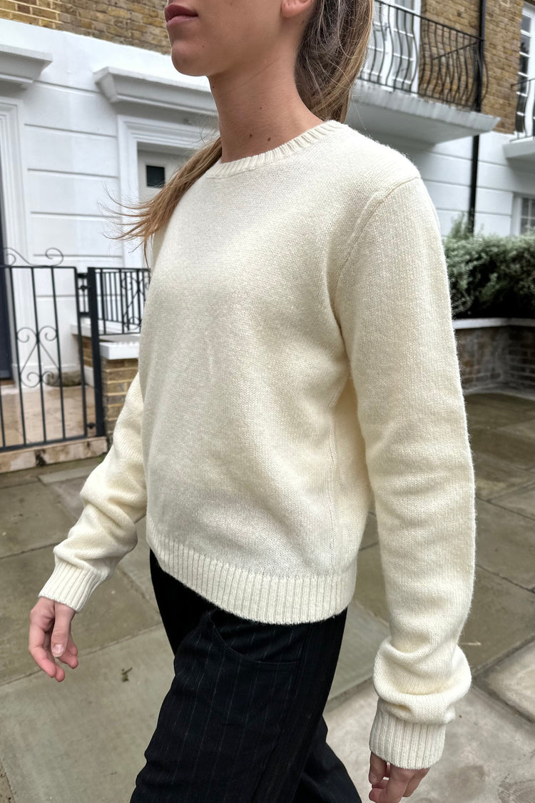 Jannah Wool Sweater | Natural White / Regular Fit