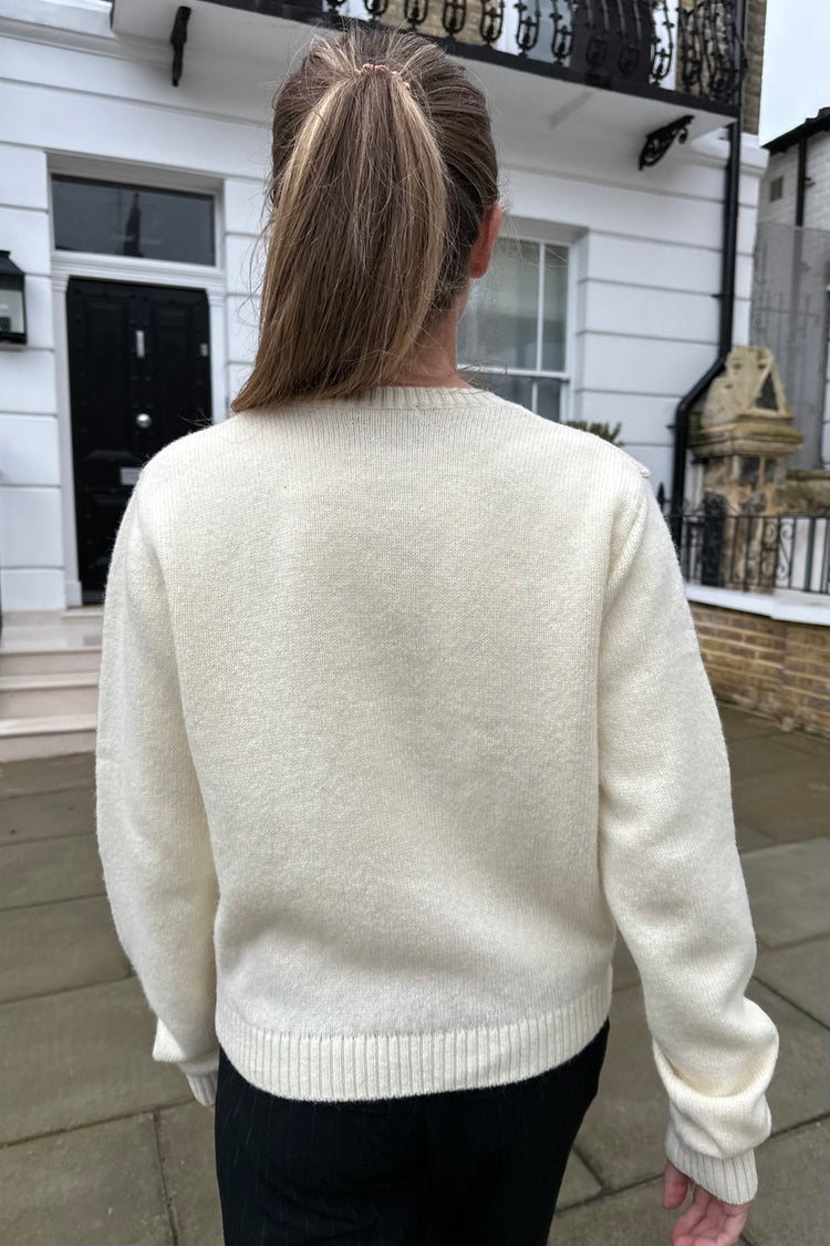 Jannah Wool Sweater | Natural White / Regular Fit