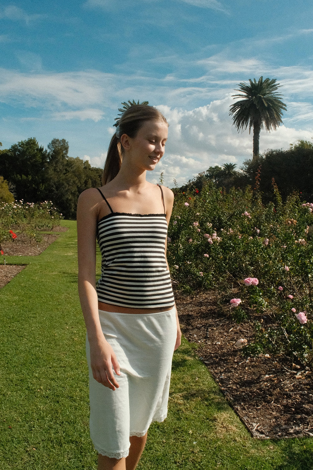 Anya Tank | Black and White Stripes / XS/S