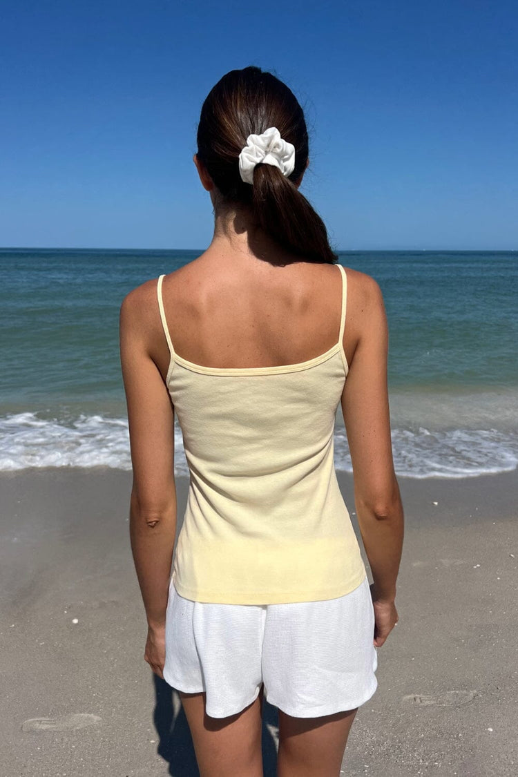 Lorene Button Top | Pastel Yellow / XS/S