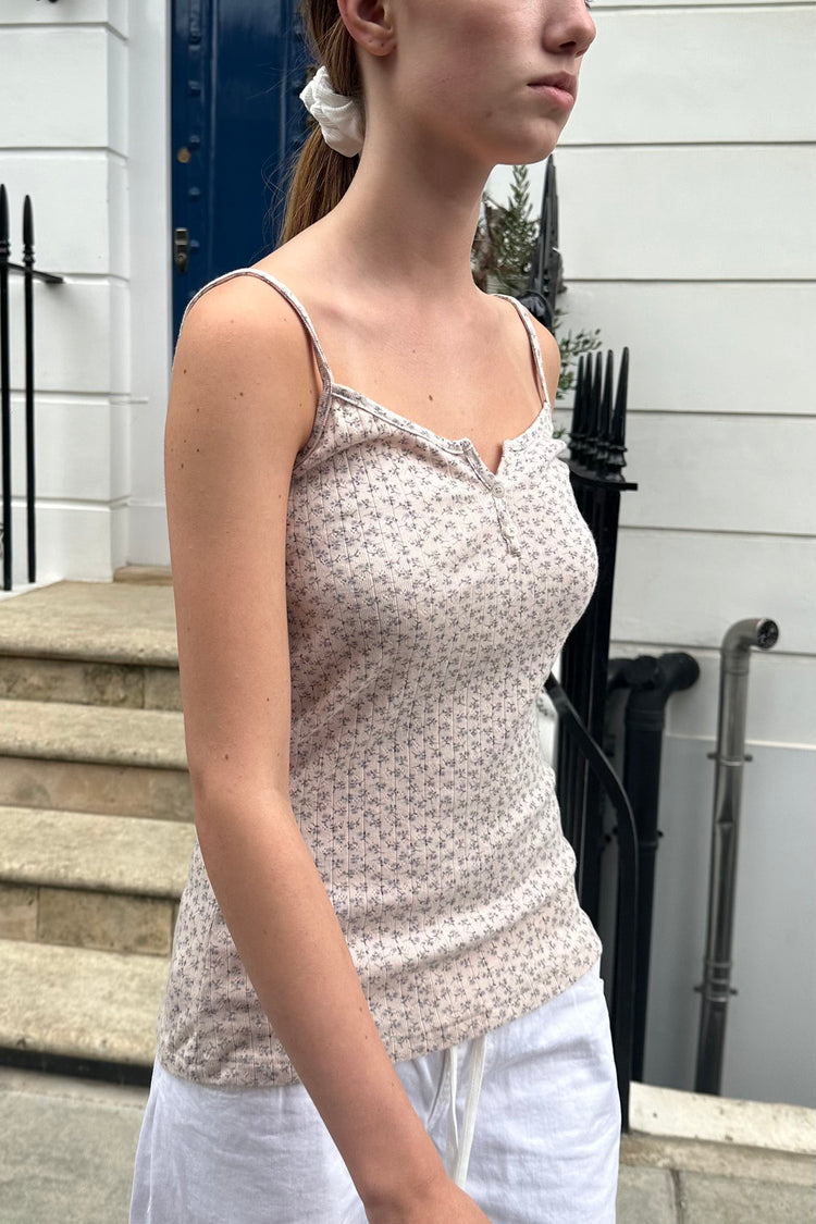 Iliana Floral Tank | Light Pink Lilac Floral / S