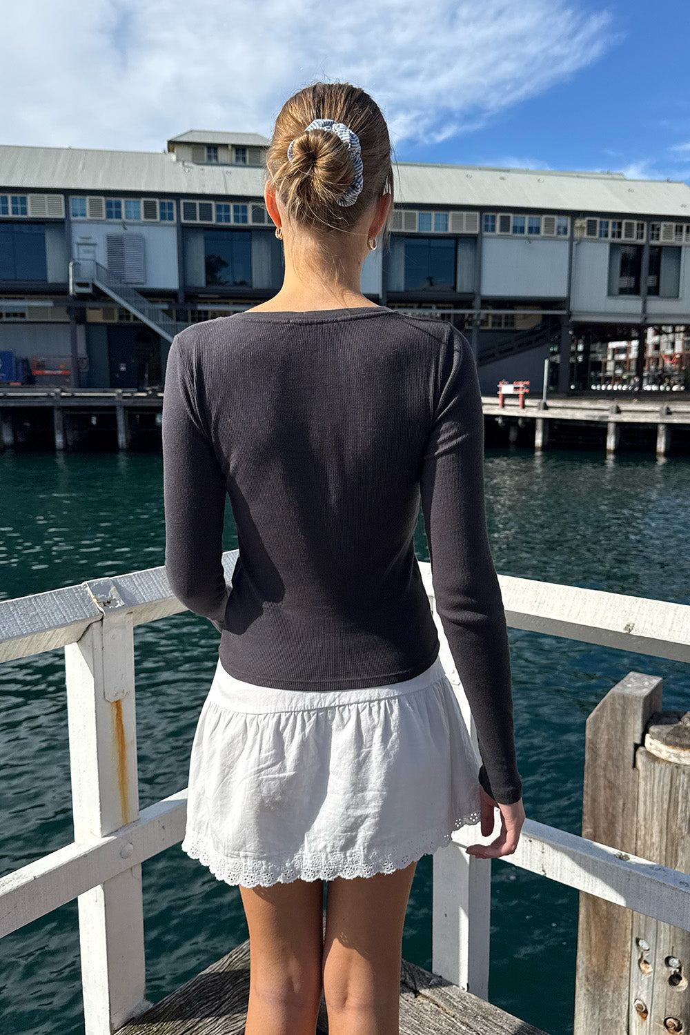 Leah V-neck Top | Brown / XS/S