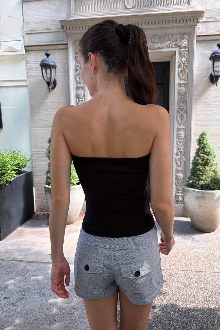 Amelia Ribbed Top | Black / XS/S