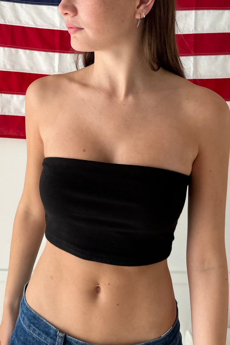 Ria Bandeau Top | Black / XS/S