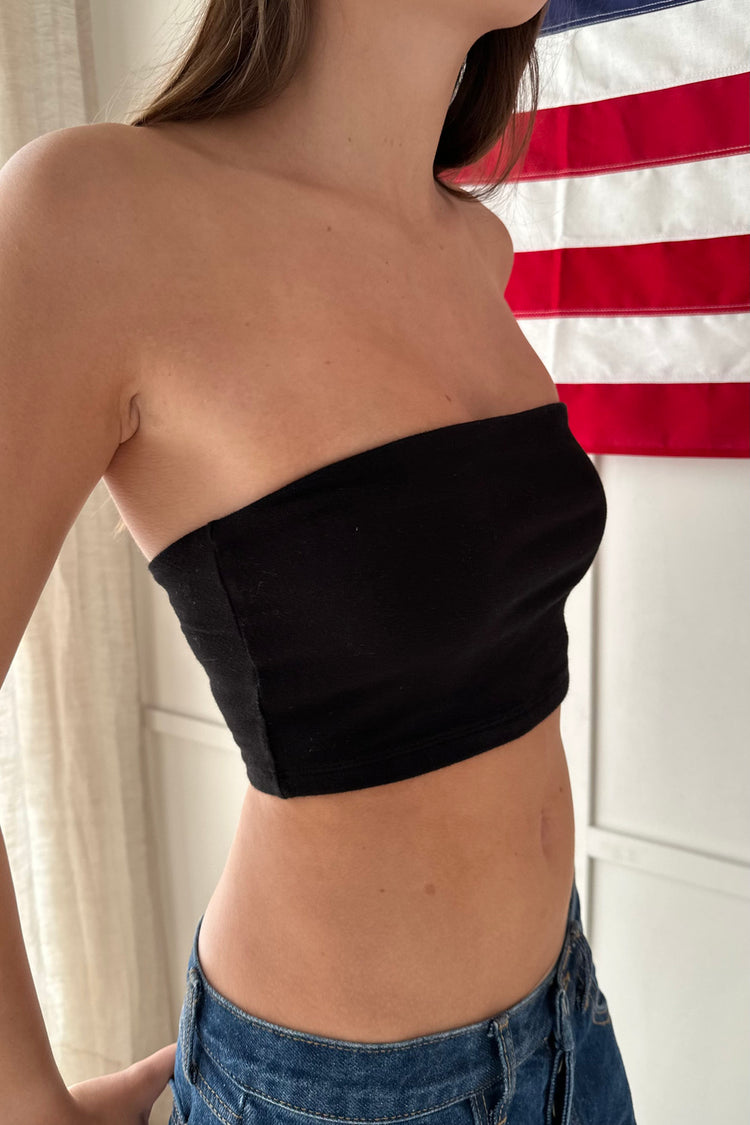 Ria Bandeau Top | Black / XS/S