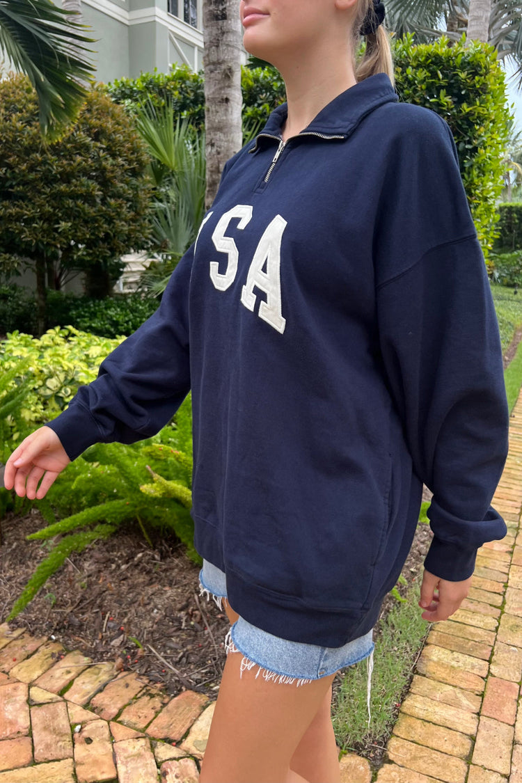 Missy USA Sweatshirt | Navy Blue / Oversize Fit