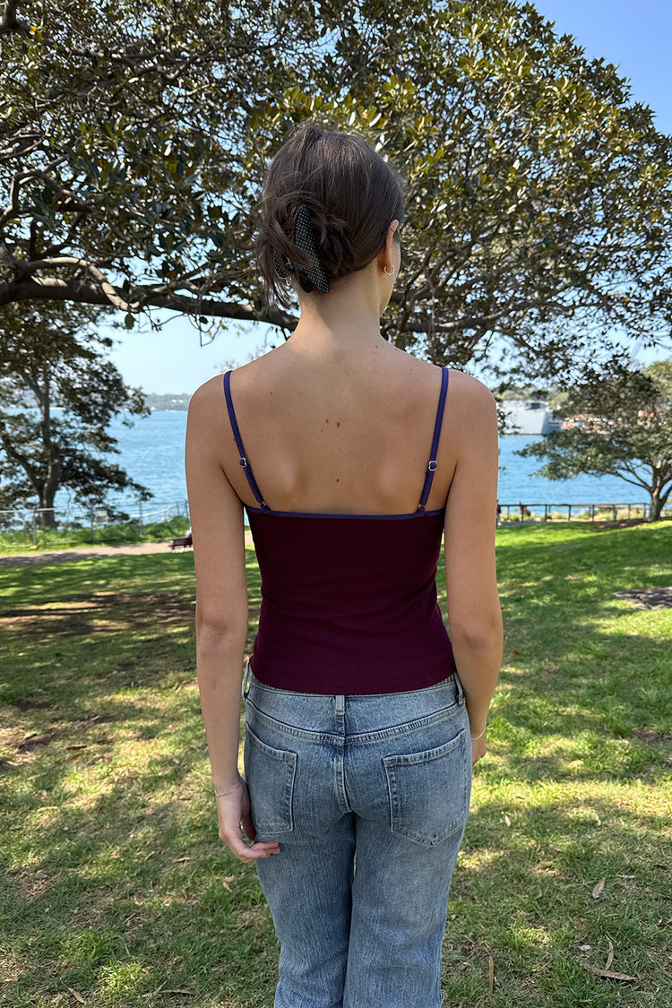 Skylar Tank | Burgundy / XS/S
